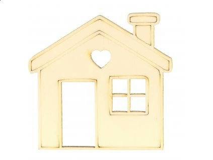 Dekorace domeček topol 13 - 7x7,3cm