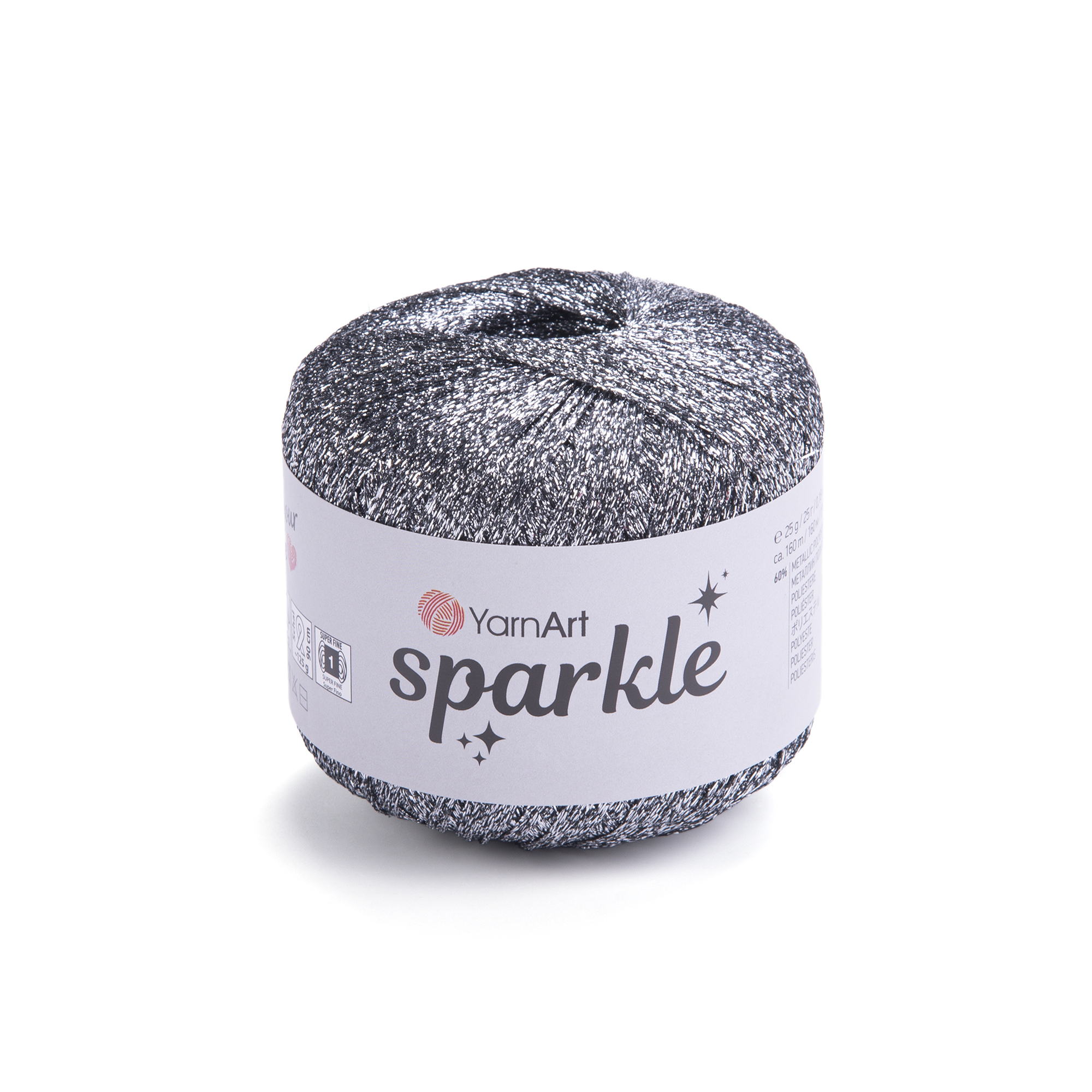 YarnArt Příze Sparkle 1303 tmavší stříbrná