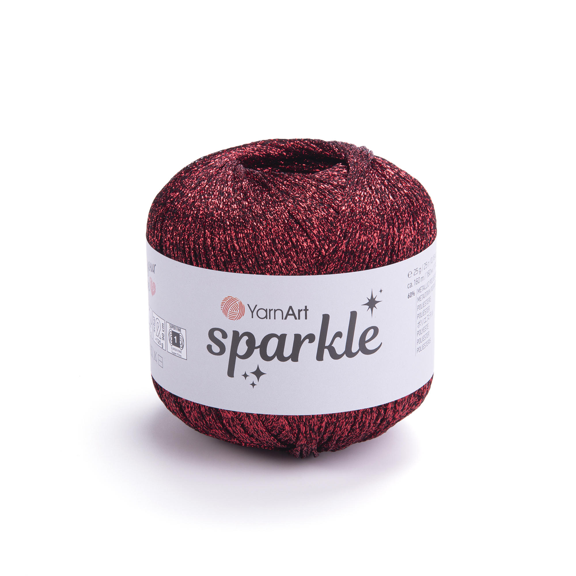 YarnArt Příze Sparkle 1345 červeno-bordó