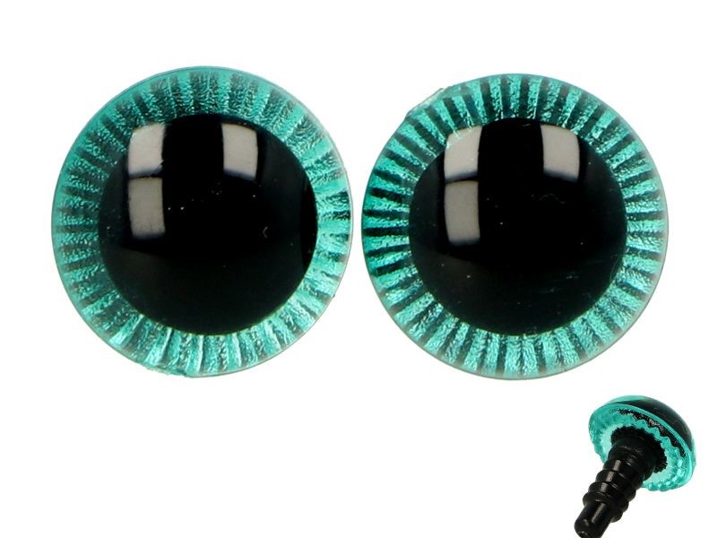 Bezpečnostní oči Ideal 12mm tyrkysovo-zelené