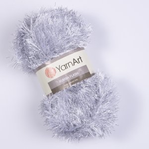 YarnArt Rumba 106 - bílá se stříbrným lurexem