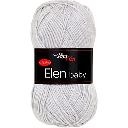 Vlna-hep Příze Elen baby 41026 světle šedá