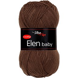 Vlna-hep Elen baby 41057 tmavě hnědá