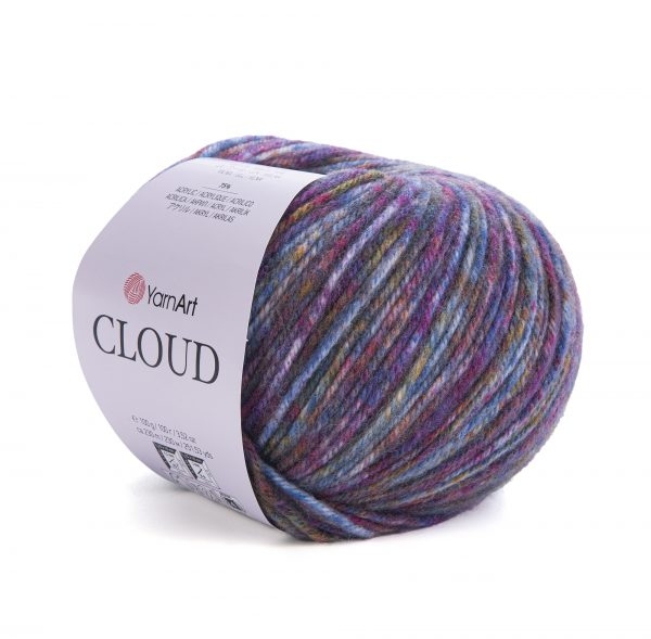 YarnArt Příze Cloud 9207 vínovo-barevná melange