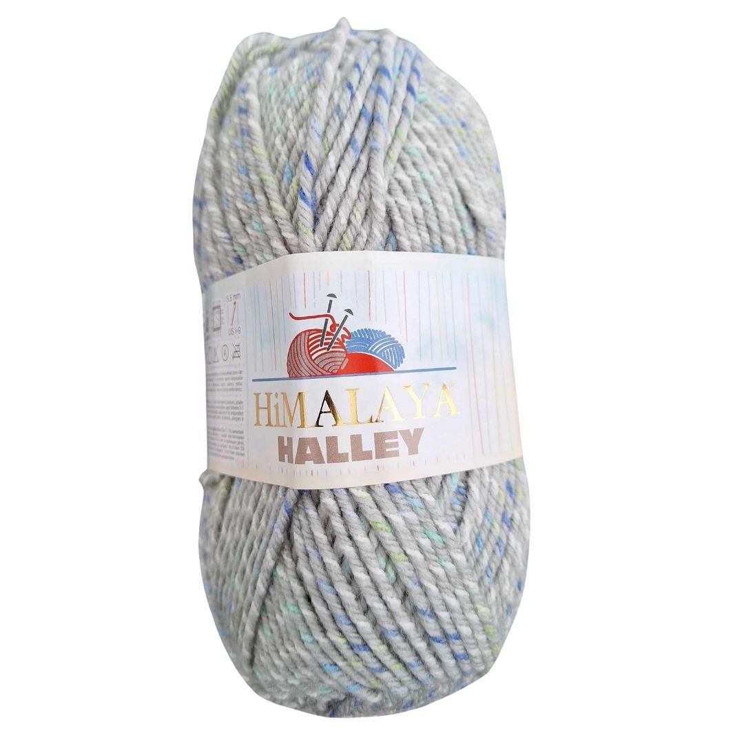 Příze Halley - 78045 šedo-tyrkysovo-modrá