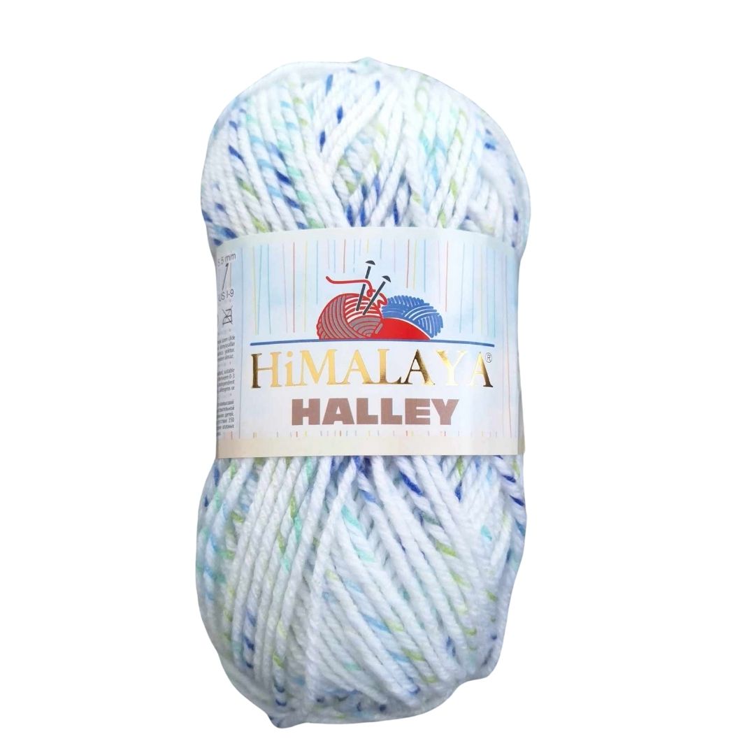 Příze Halley - 78017 bílá s modrou