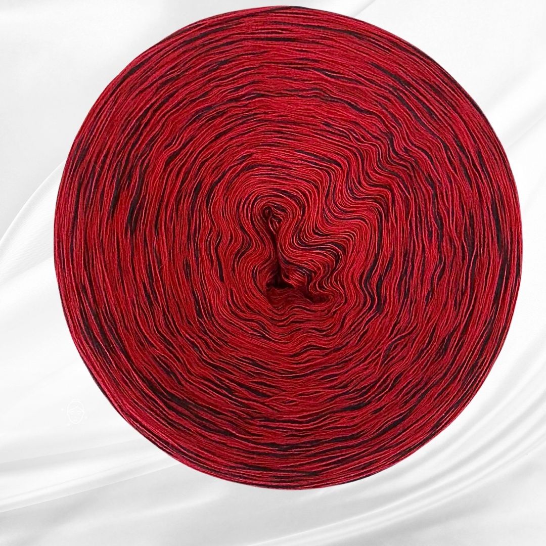 Rosie melange 4-nitka 1500m - 1009 červeno-černá