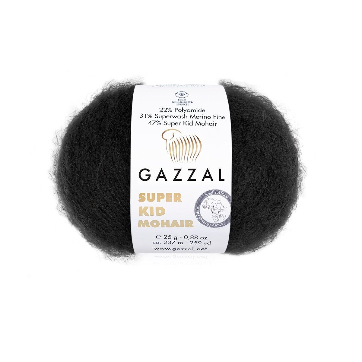 Příze Super Kid Mohair 64409 černá