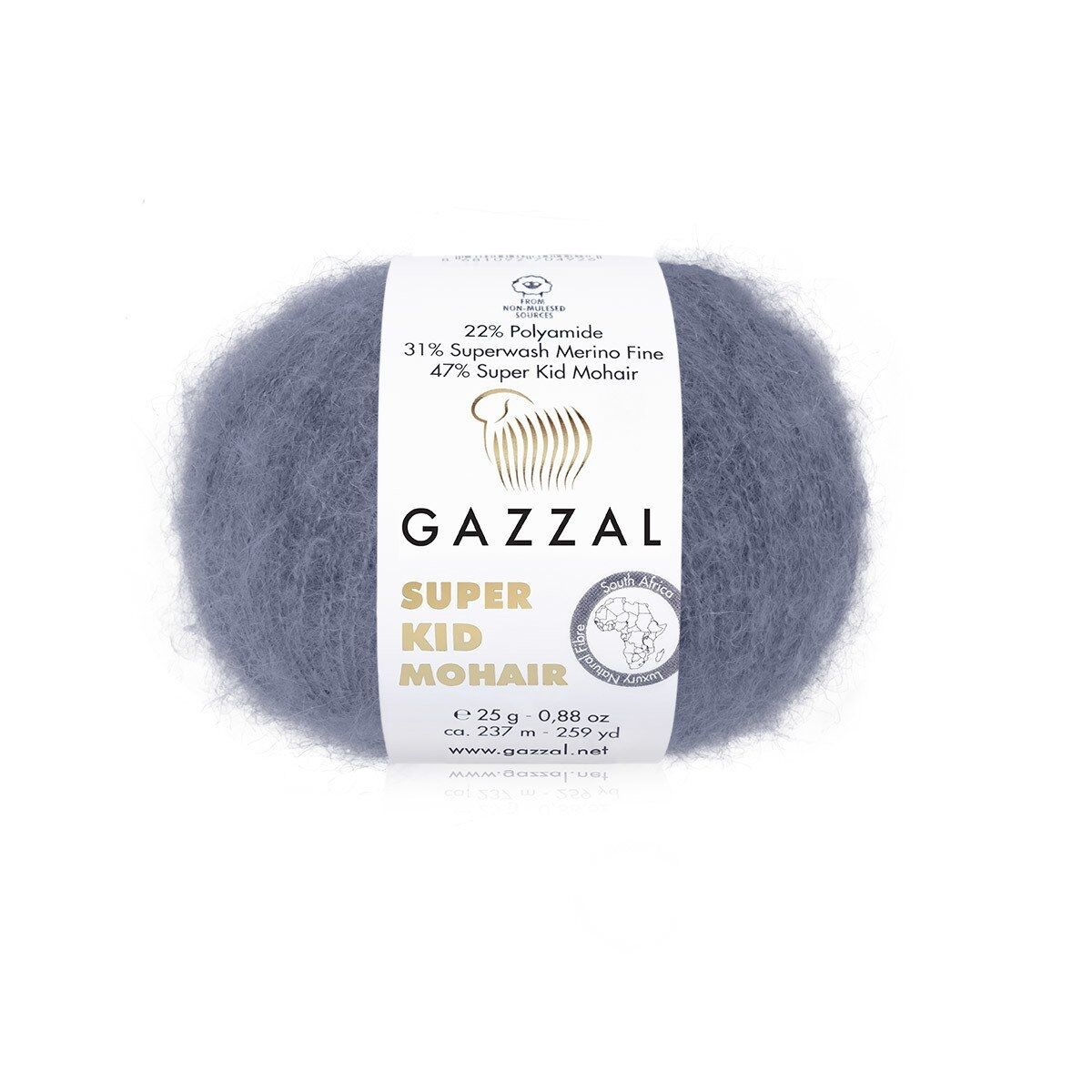 Příze Super Kid Mohair 64411 ocelová