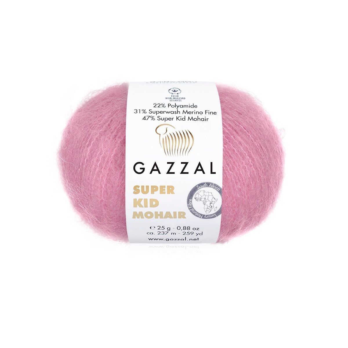 Příze Super Kid Mohair 64412 světle růžová