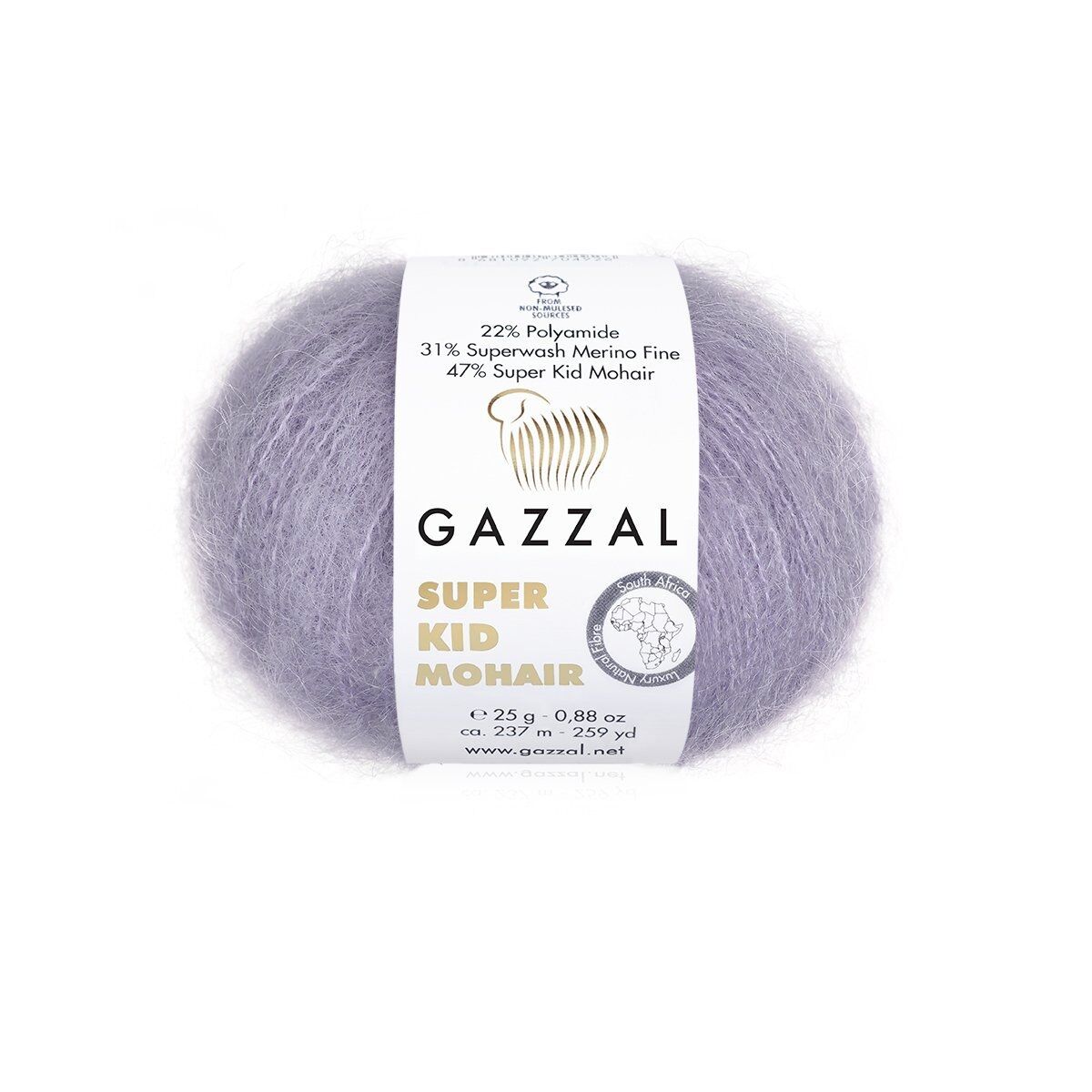 Příze Super Kid Mohair 64413 světle fialková