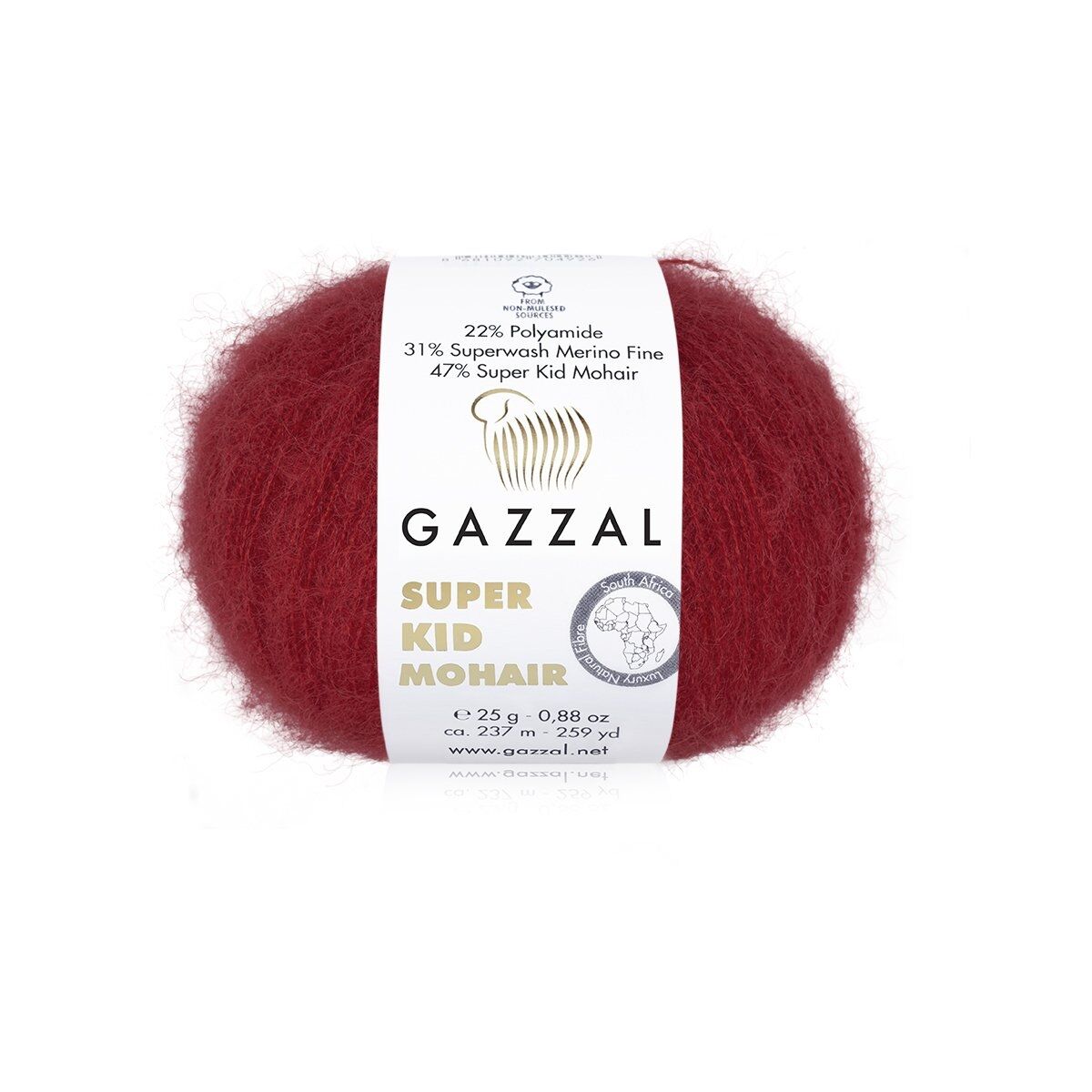 Příze Super Kid Mohair 64416 červená