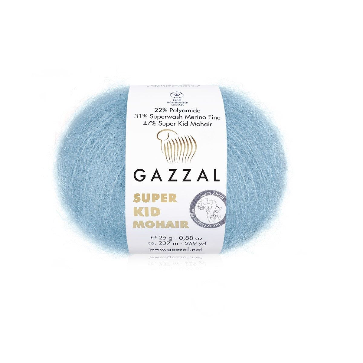 Příze Super Kid Mohair 64420 světle modrá