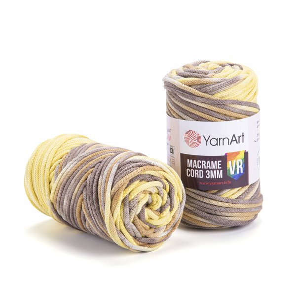Macrame Cord VR 3mm 914 hnědo-žlutá
