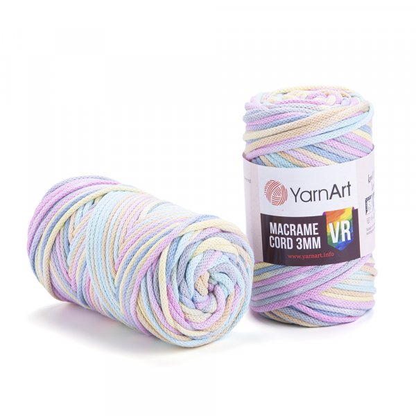 Macrame Cord VR 3mm 929 jemná pastelová