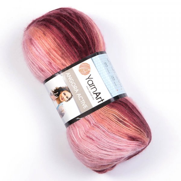 YarnArt Příze Yarn Art Angora active 846 vínovo-světlá