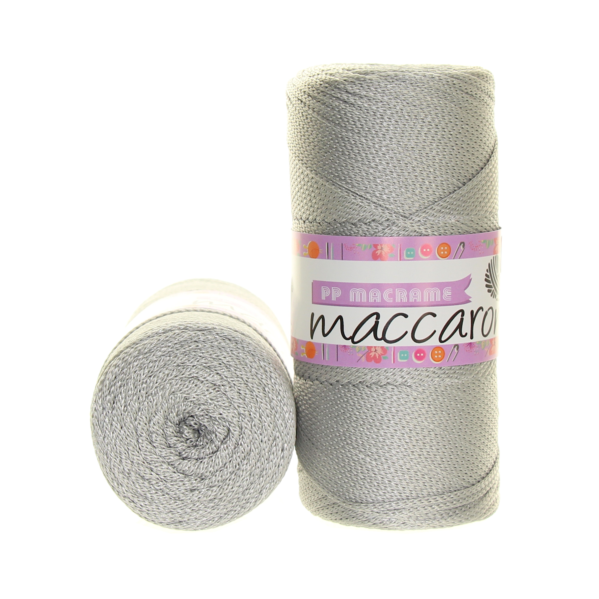 Maccaroni PP Macrame 060 stříbrná