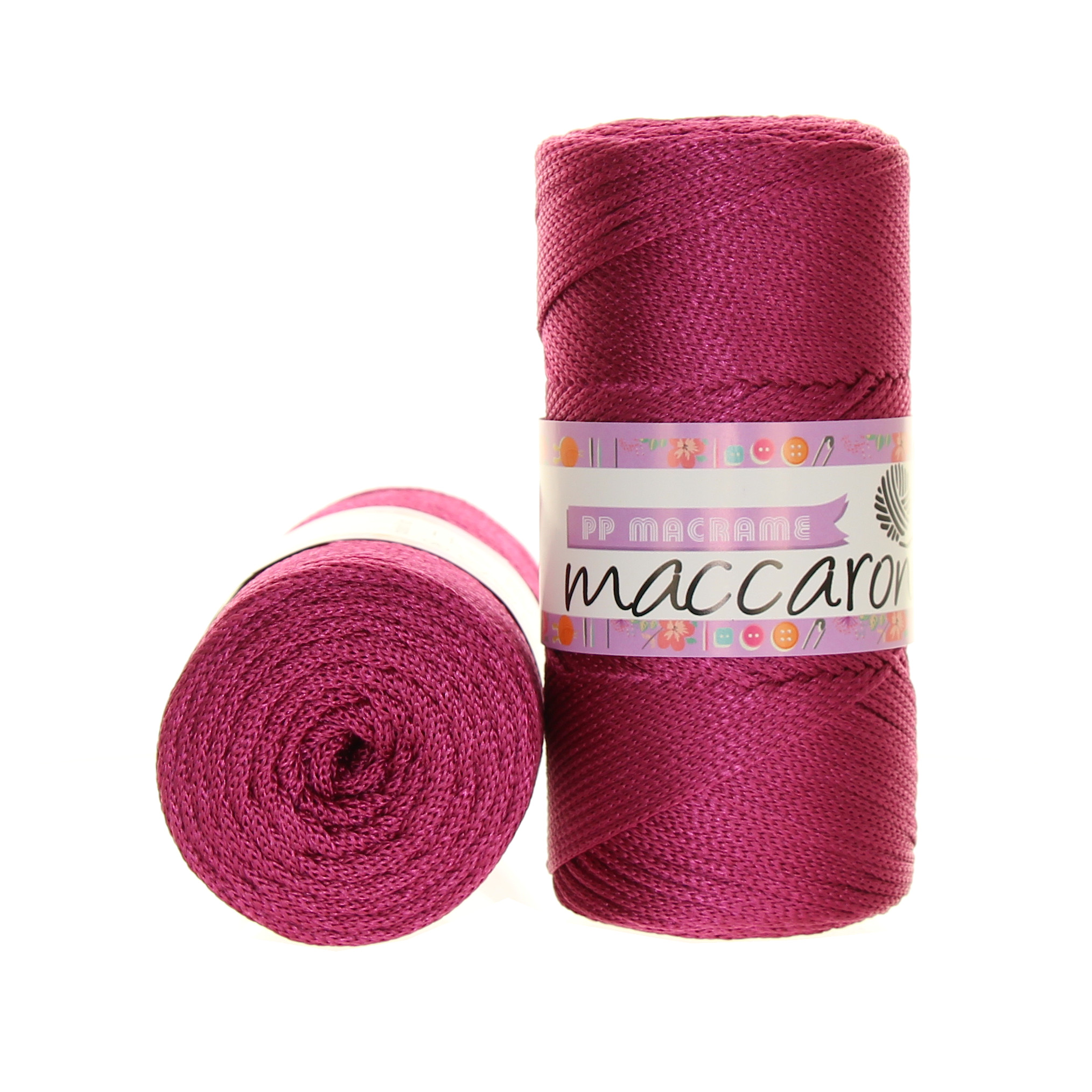 Maccaroni PP Macrame 160 purpurová