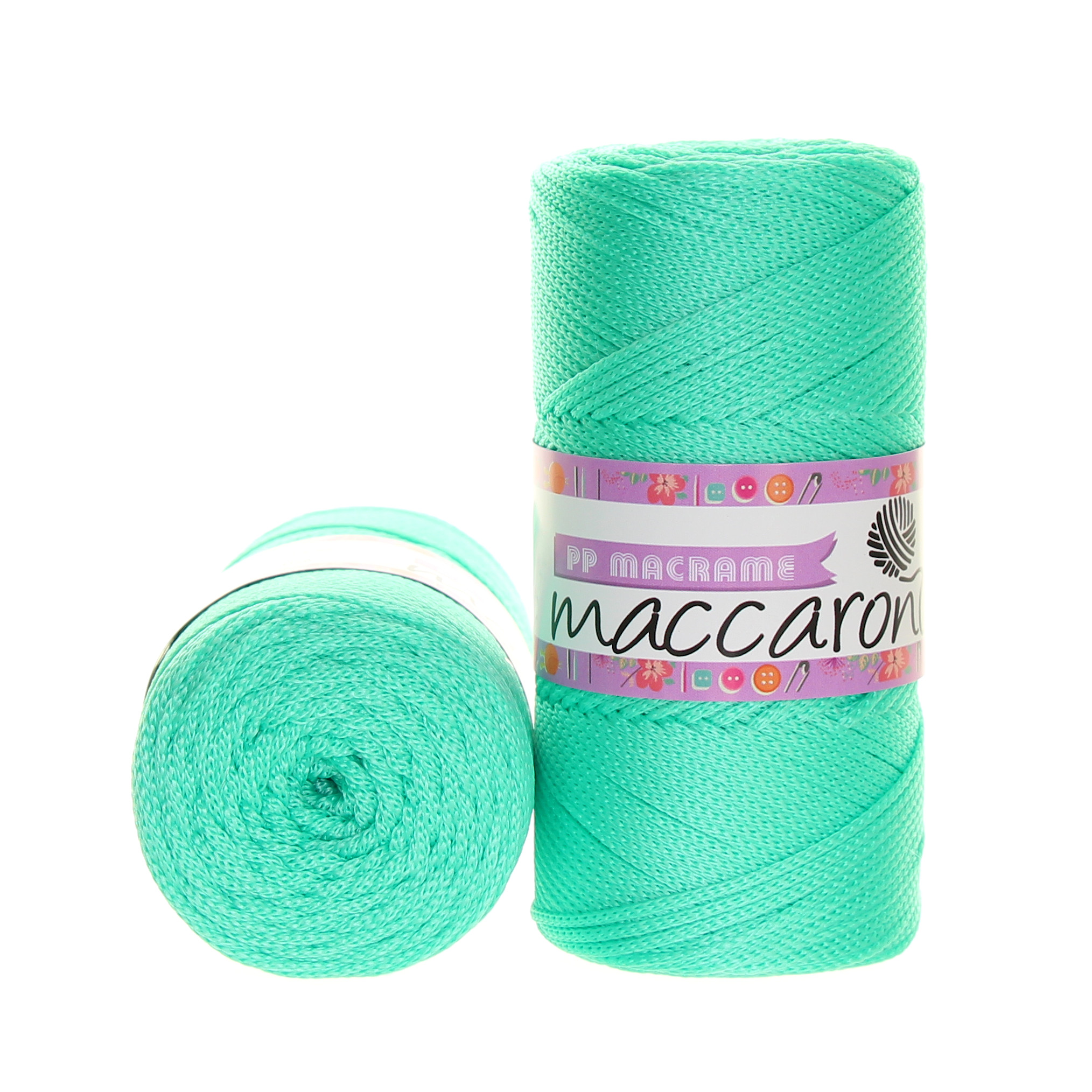Maccaroni PP Macrame 169 zářová mentolová