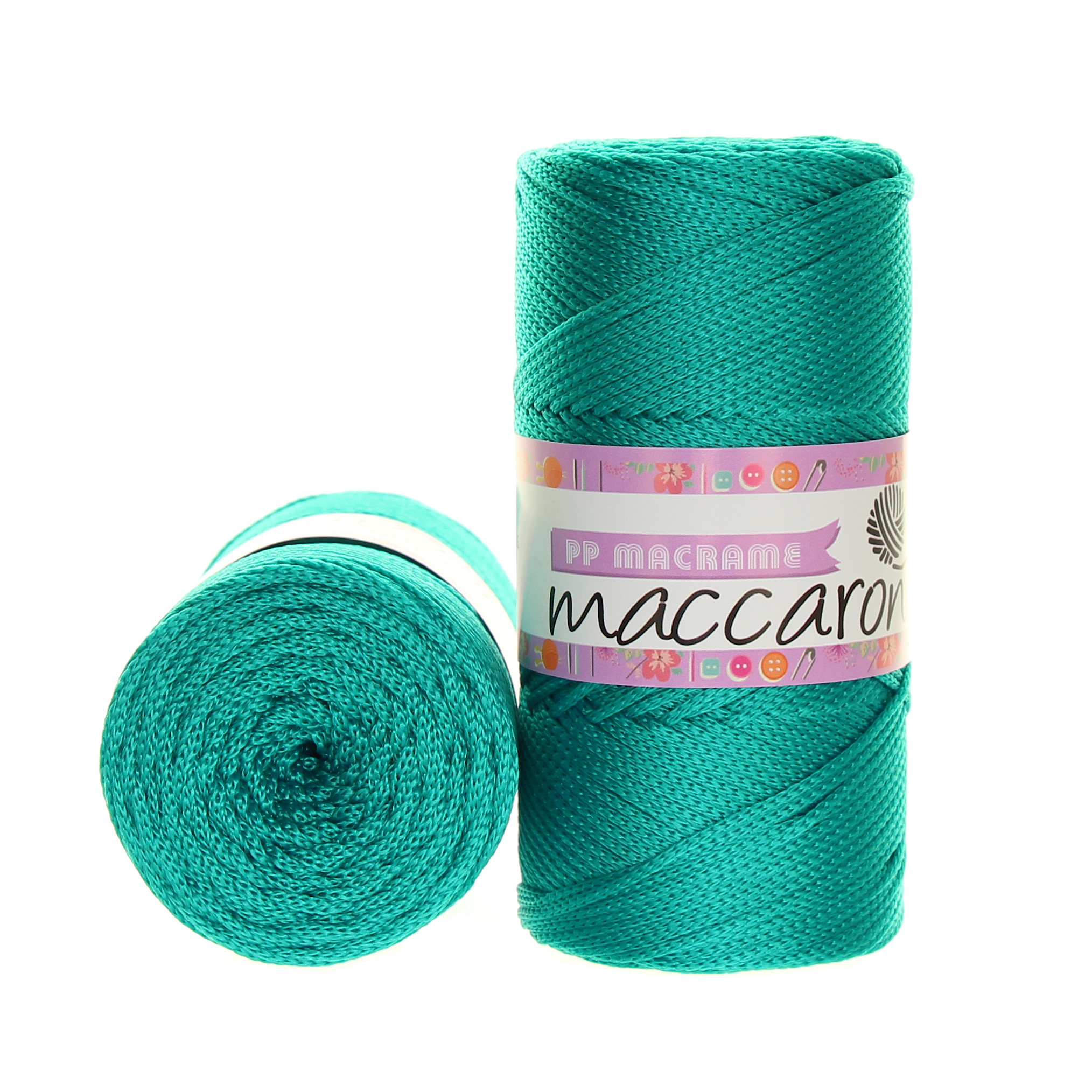 Maccaroni PP Macrame 173 paví zelenomodrá