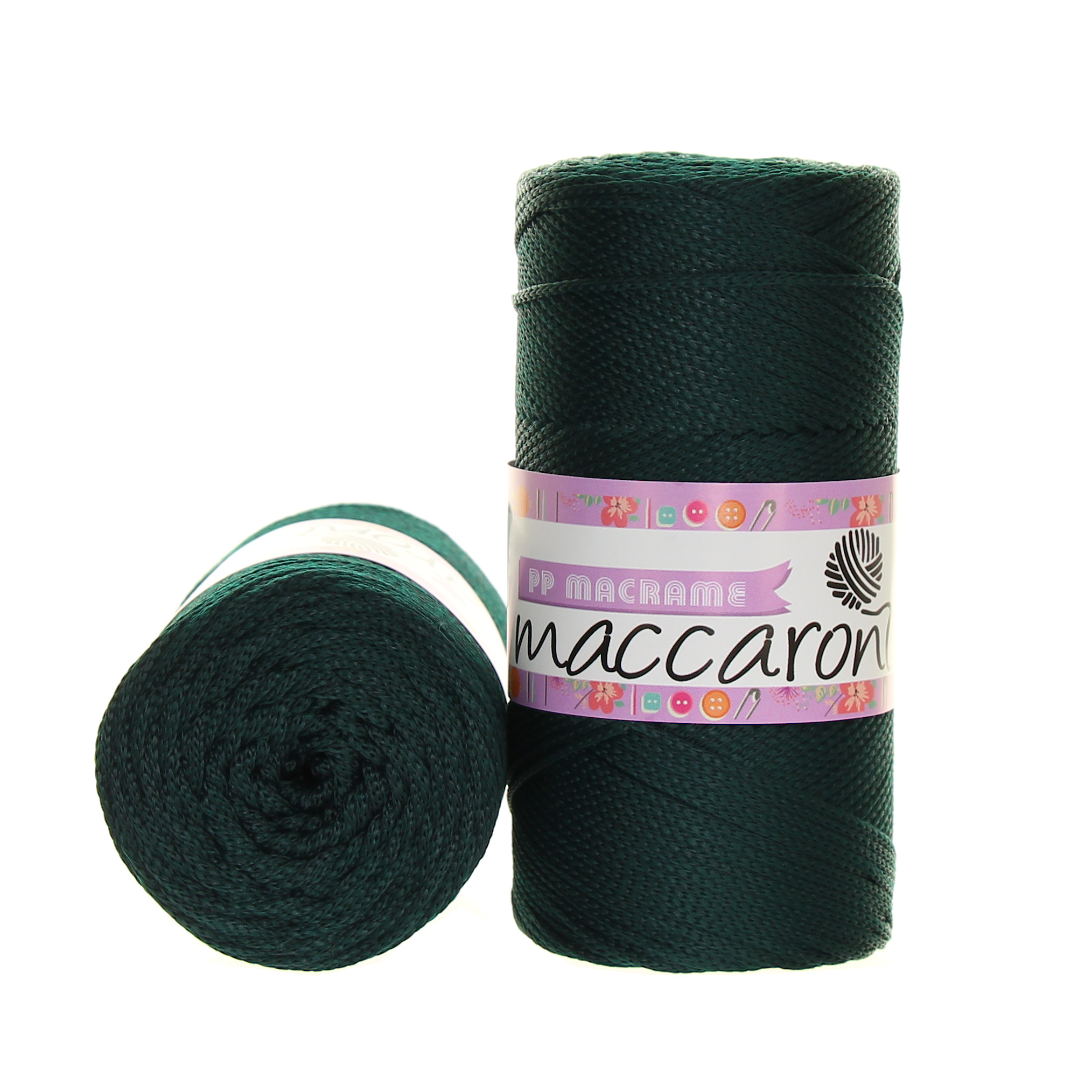 Maccaroni PP Macrame 180 tmavě zelená