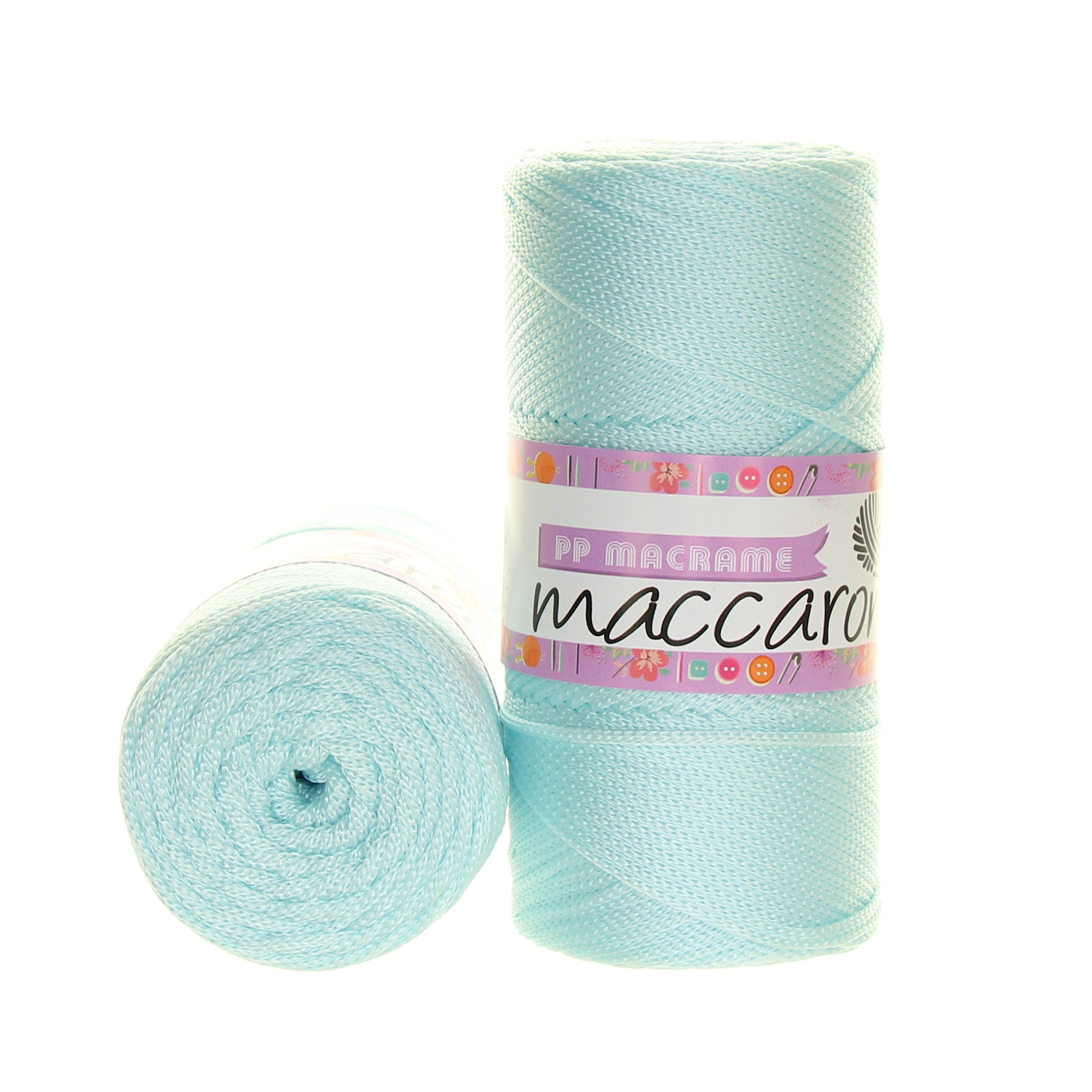 Maccaroni PP Macrame 221 světlounká ledově modrá