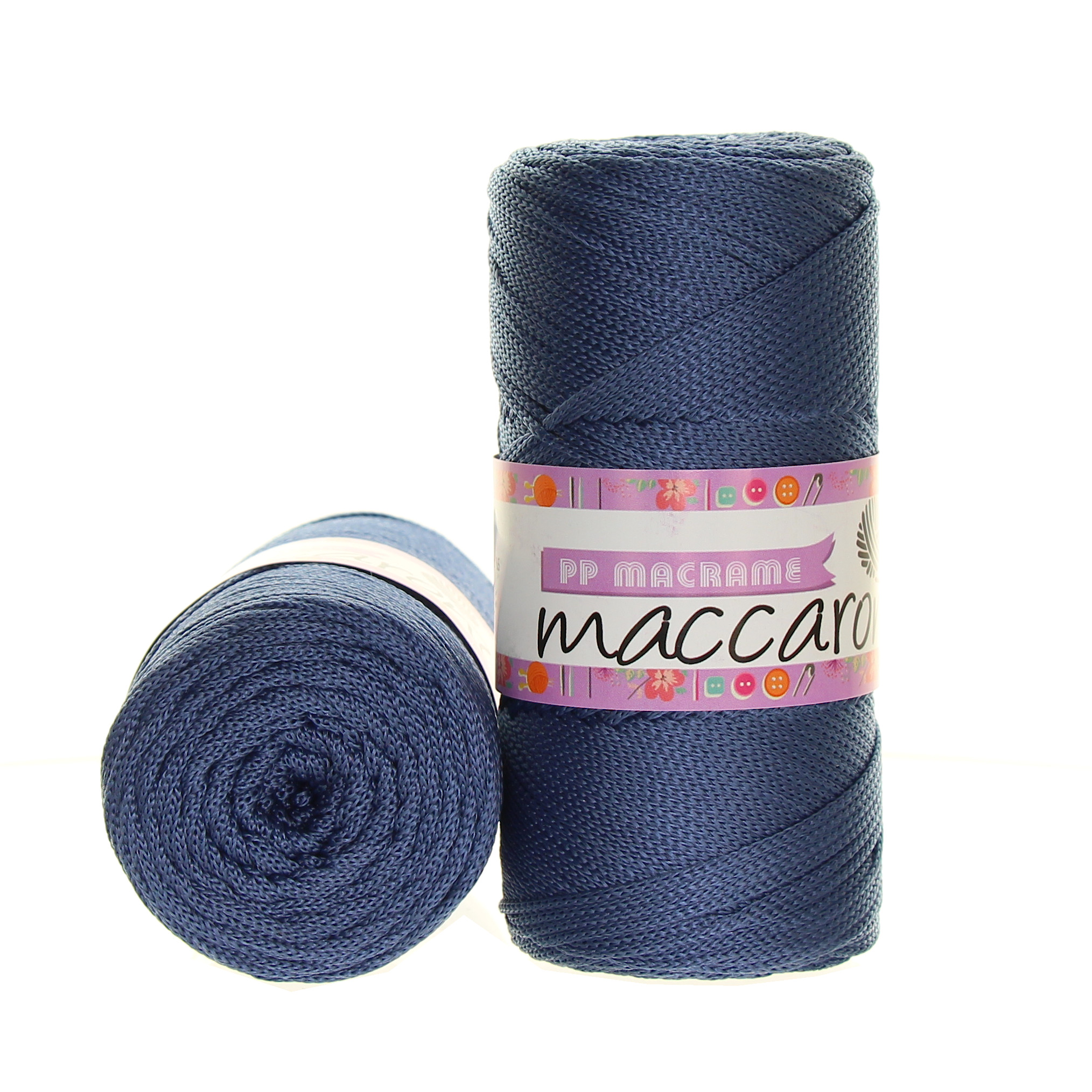 Maccaroni PP Macrame 235 modrošedá