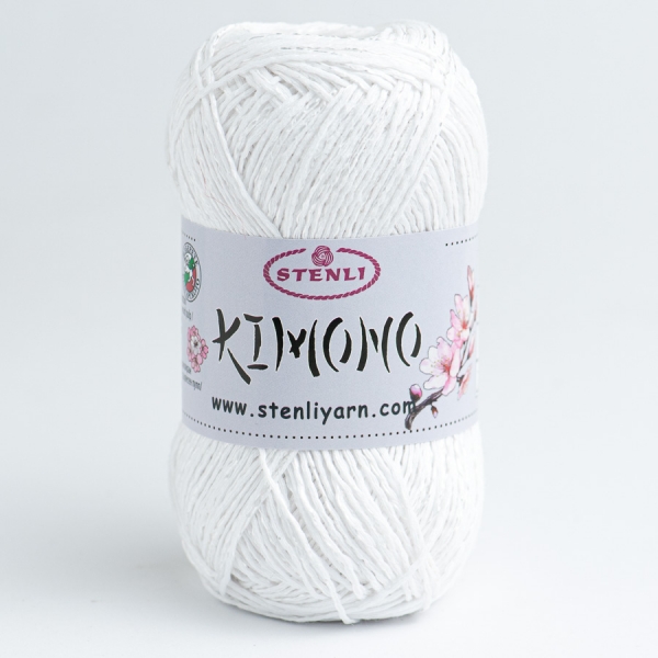 Příze Kimono - 01 bílá