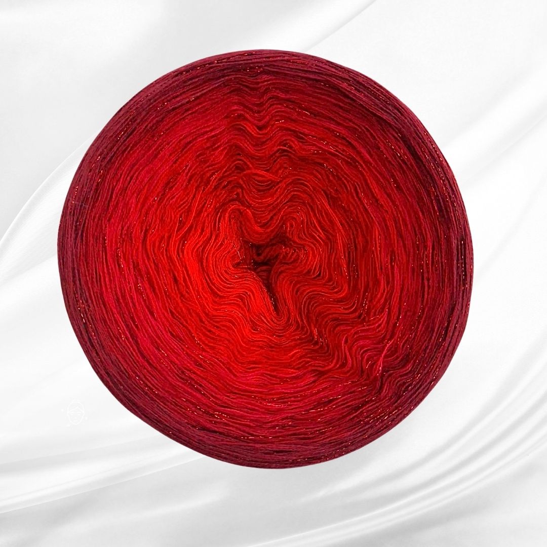 Příze Alize, s.r.o. Barevné klubíčko Rosie Harmony 1500m/3N - Červený drahokam lurex