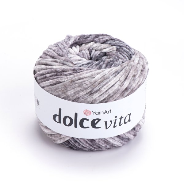 YarnArt Dolce vita 3401 šedo-černá