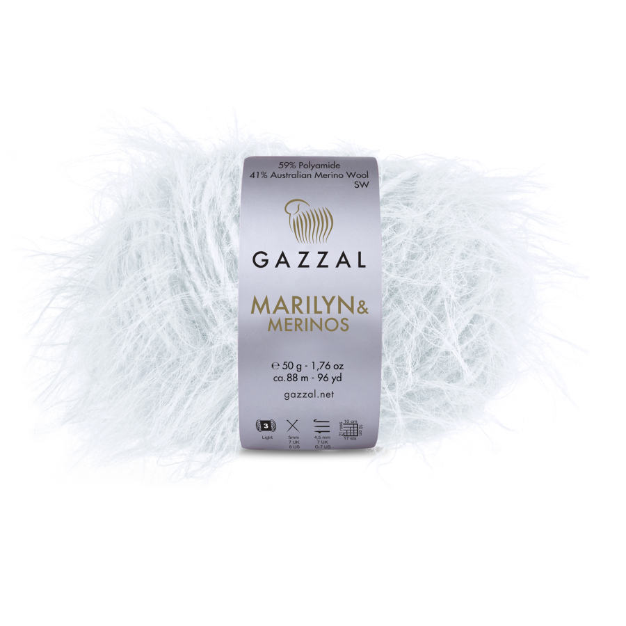 Gazzal Příze Marilyn & Merinos 8251 světlounce šedá