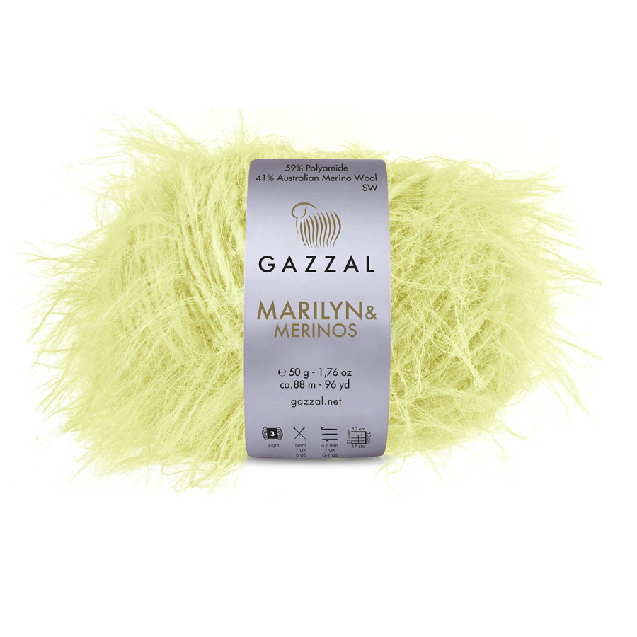 Gazzal Příze Marilyn & Merinos 8261 žlutá