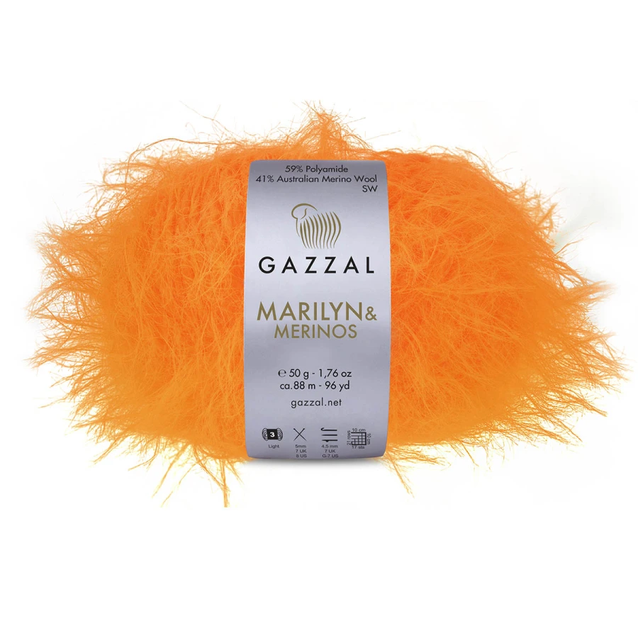 Gazzal Příze Marilyn & Merinos 8263 oranžová