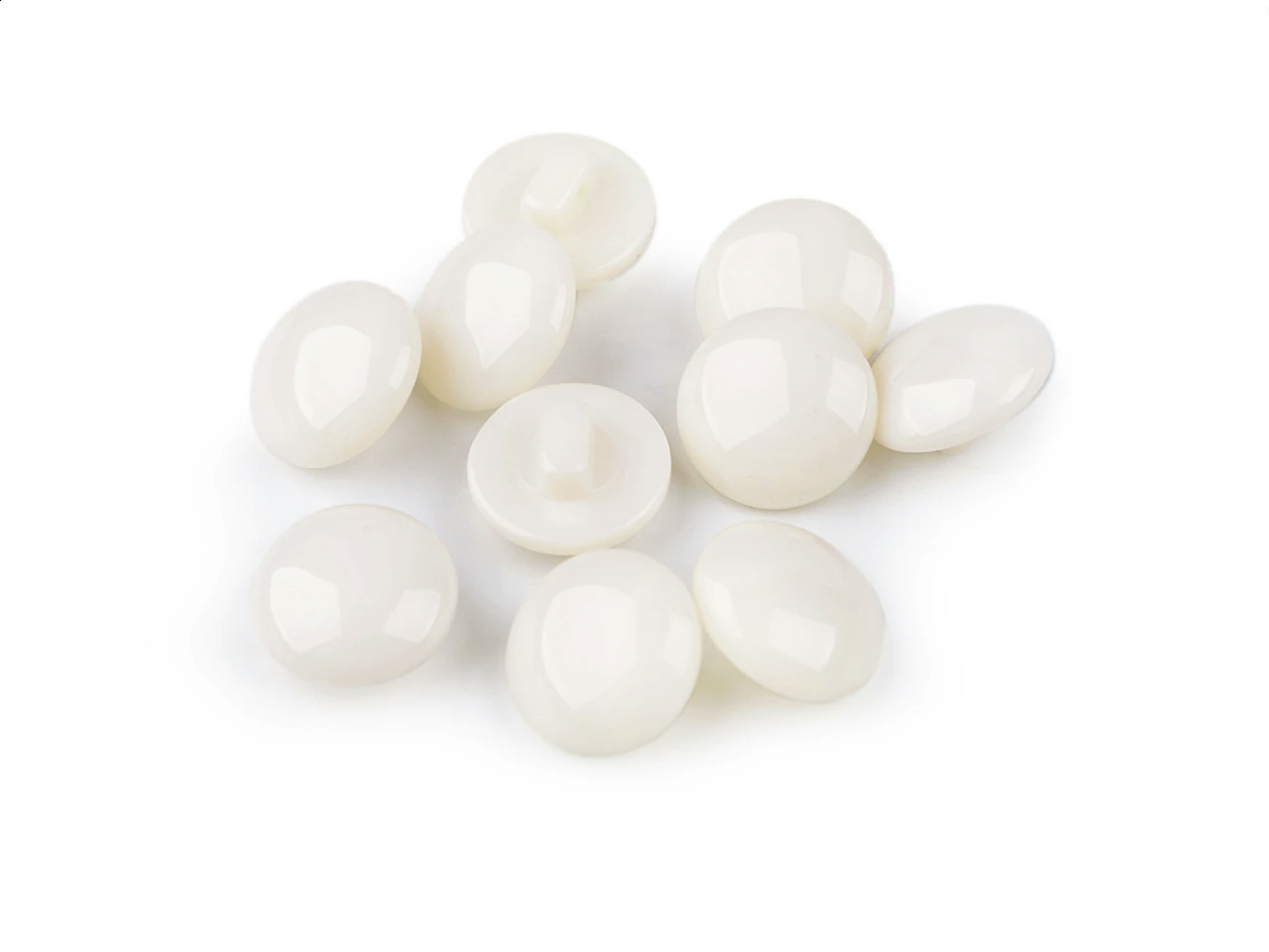 Knoflík plastový spodní přišívání 12,5mm - krémová