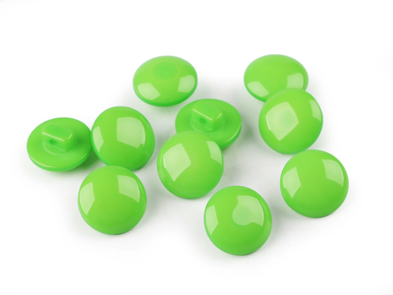 Knoflík plastový spodní přišívání 12,5mm - zelená