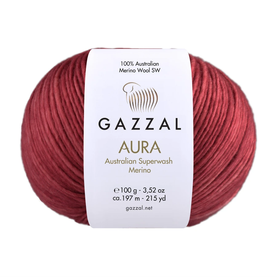 Gazzal Příze Aura - 164 červená