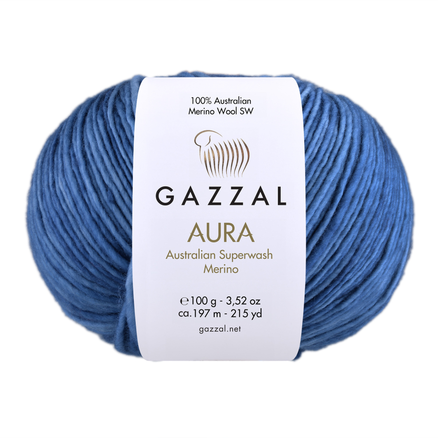 Gazzal Příze Aura - 167 jeansová