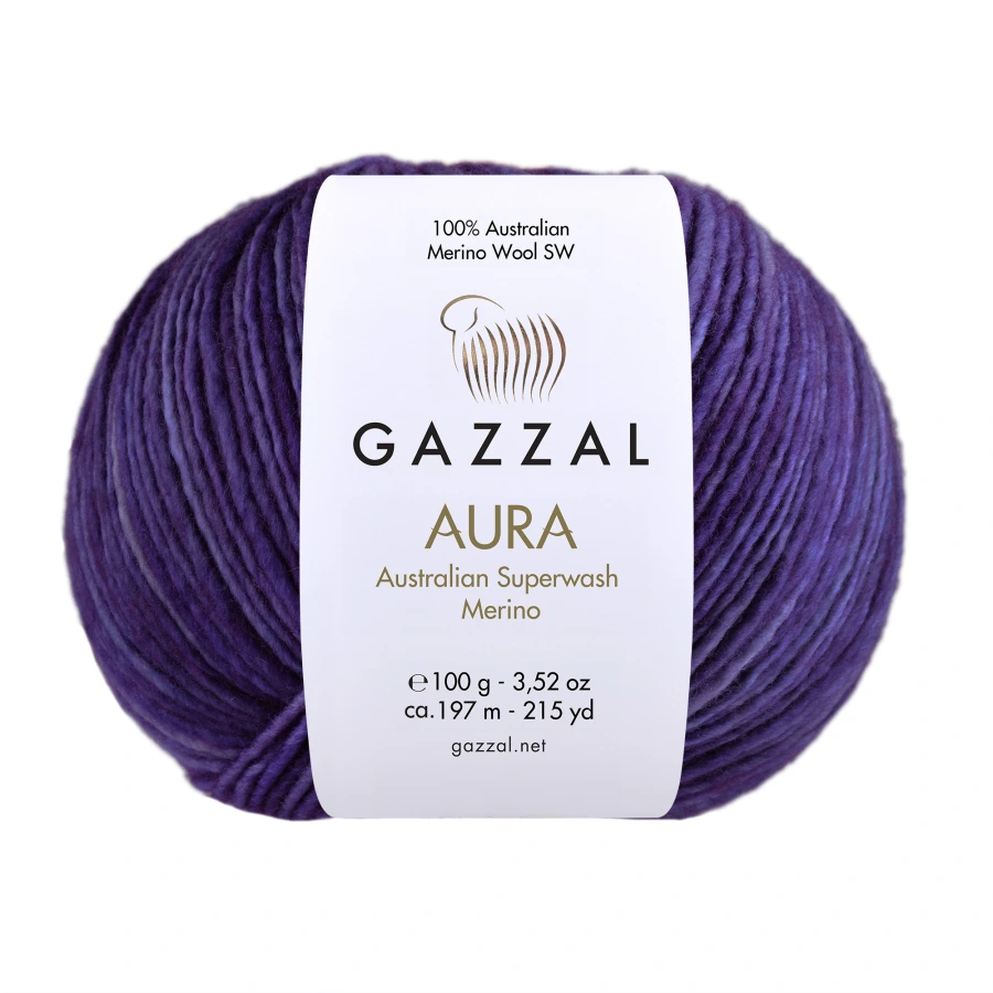 Gazzal Příze Aura - 173 fialová