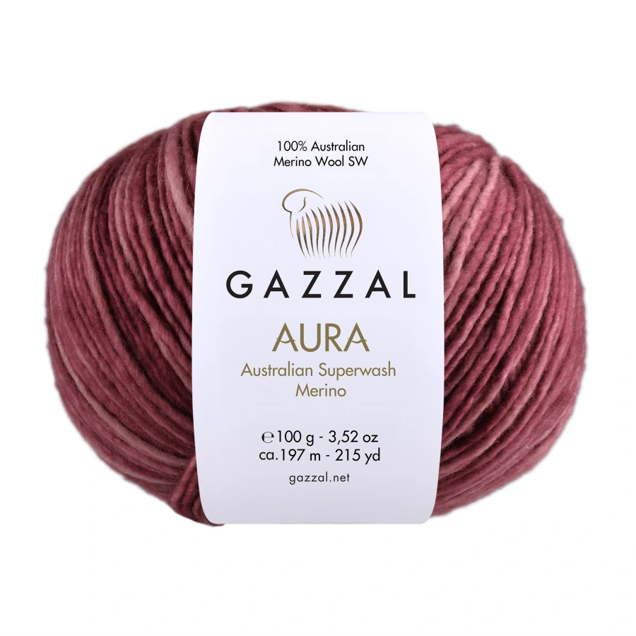 Gazzal Příze Aura - 174 vínová