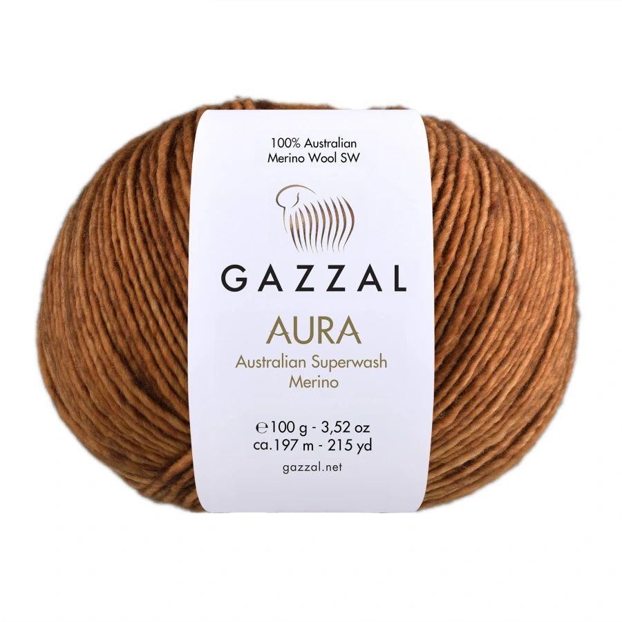 Gazzal Příze Aura - 176 skořicová