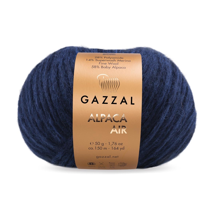 Gazzal Příze Alpaca Air 105 tmavě modrá
