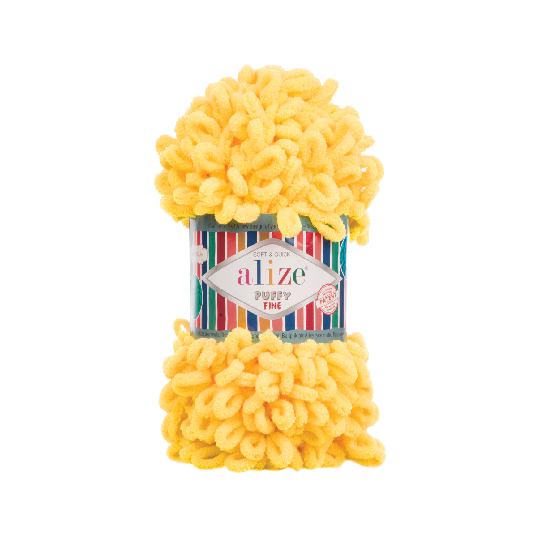 Alize Příze Puffy FINE 216 pampelišková žlutá
