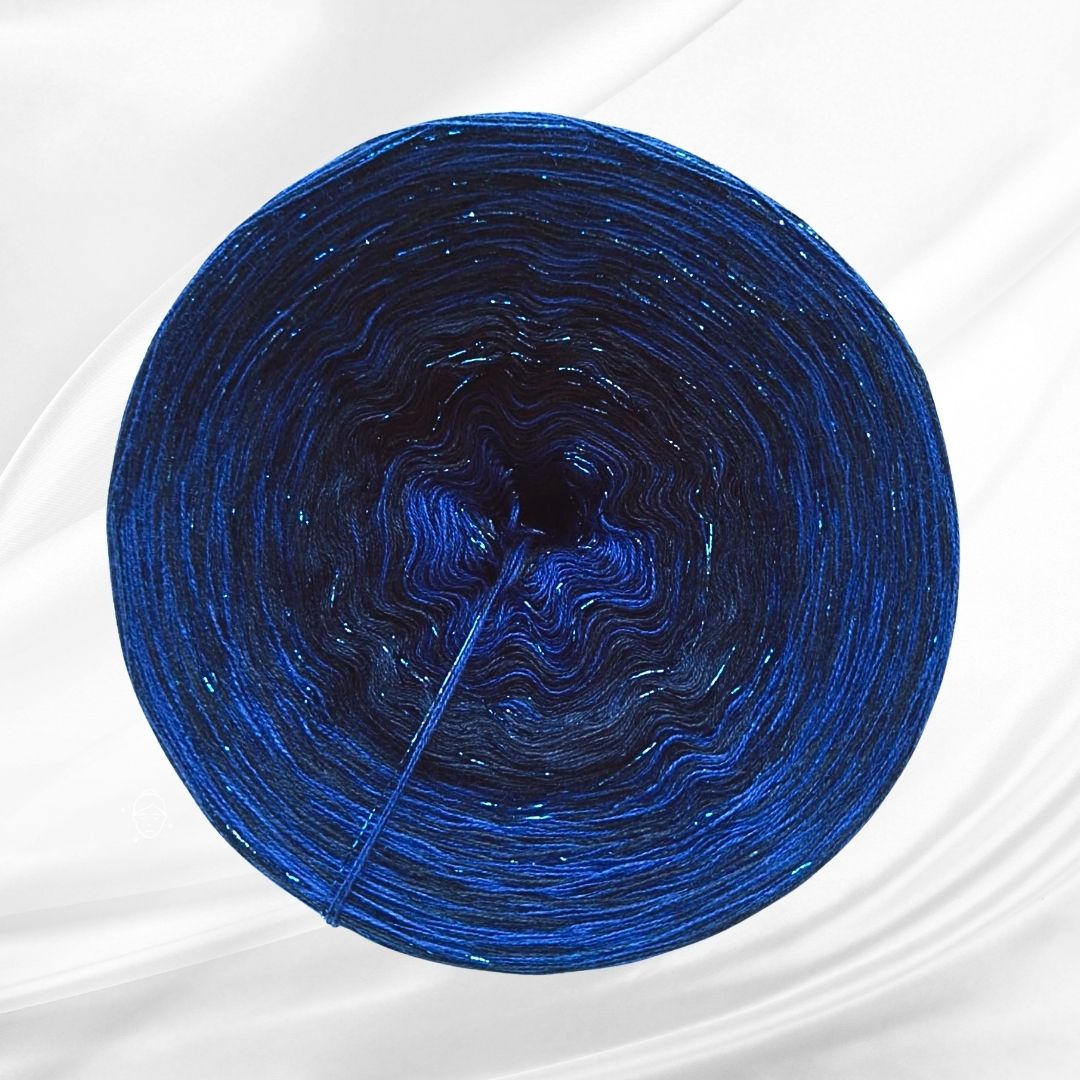 Příze Alize, s.r.o. Rosie jednobarevná s lurexem 1500m - tmavě modrá, černá, tmavě modrý lurex