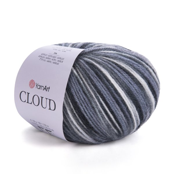 YarnArt Příze Cloud 5301 černo-bílá