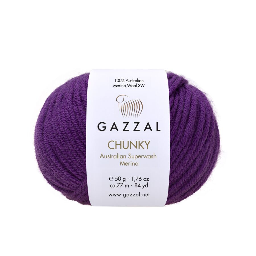 Příze Gazzal Chunky 149 fialová