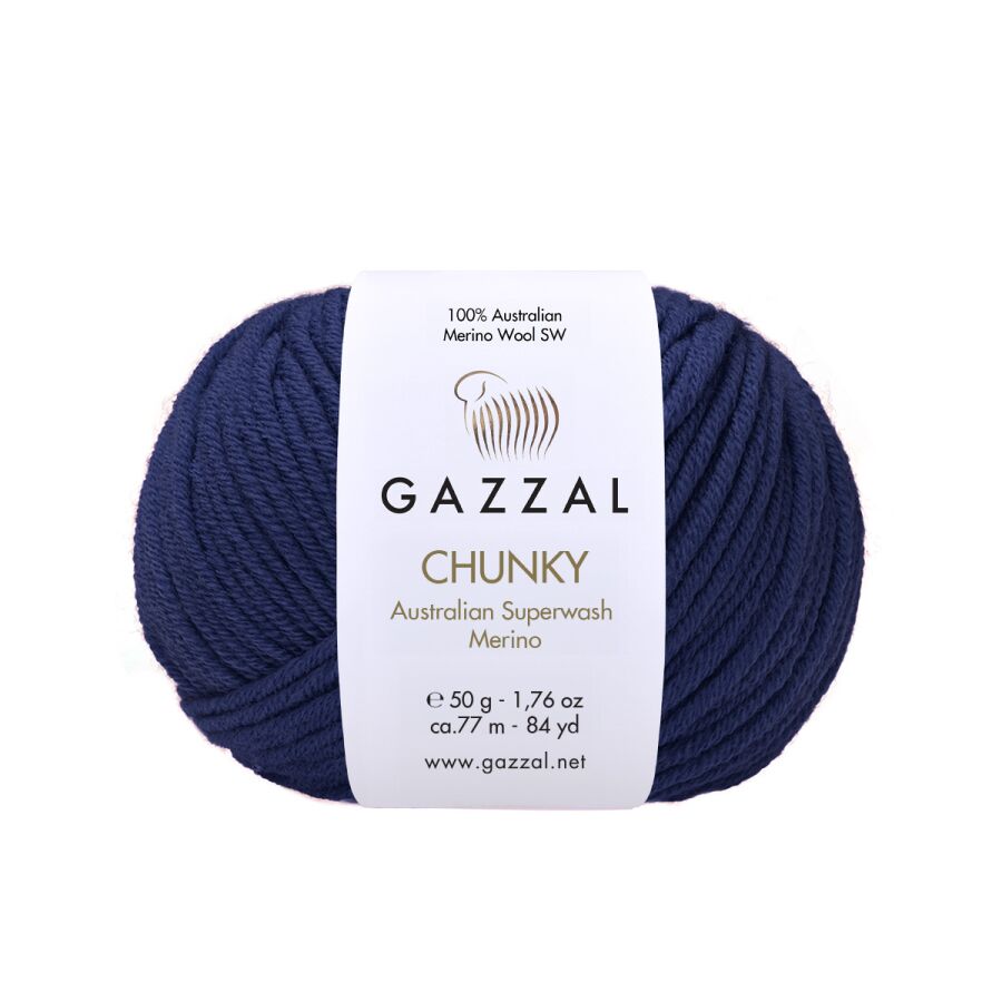 Příze Gazzal Chunky 153 tmavě modrá