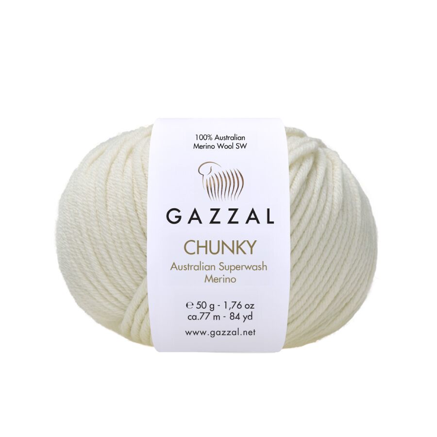 Příze Gazzal Chunky 154 ivory