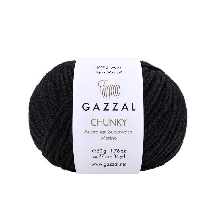 Příze Gazzal Chunky 158 černá
