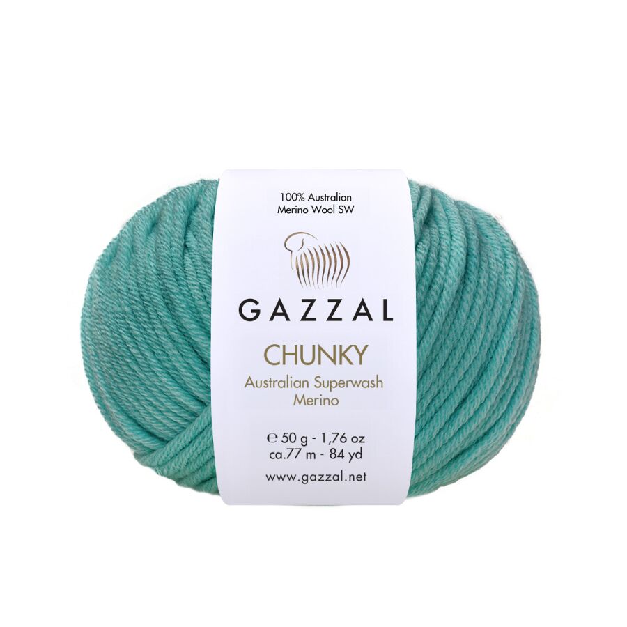 Příze Gazzal Chunky 159 tyrkysová