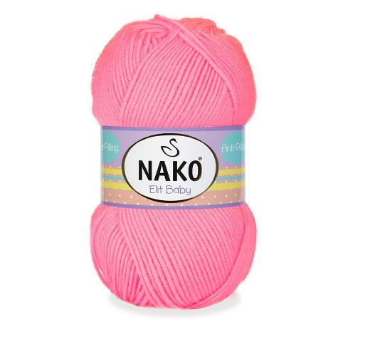 Nako Příze Elit baby 12382 zářivá růžová